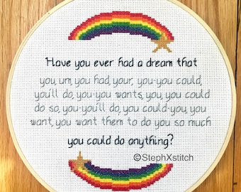 Cross Stitch Pattern Have You Ever Had A Dream That You Could Do Anything VInspiration Vine Meme Xstitch Instant Download PDF