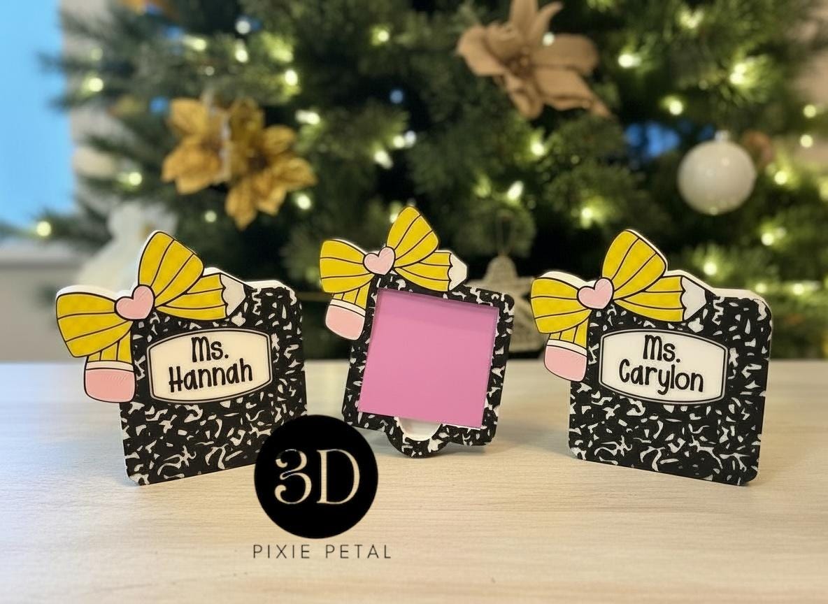3D Printed Pencil Bow Desk Set, Teacher Gift
