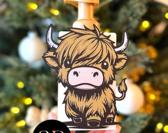 Highland Cow Soap Holder, Bath and Body Works Soap Sleeve, Farmhouse Bathroom Decor, Cow Kitchen Decor Gift