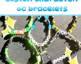 custom character/oc bracelets | custom fandom jewelry