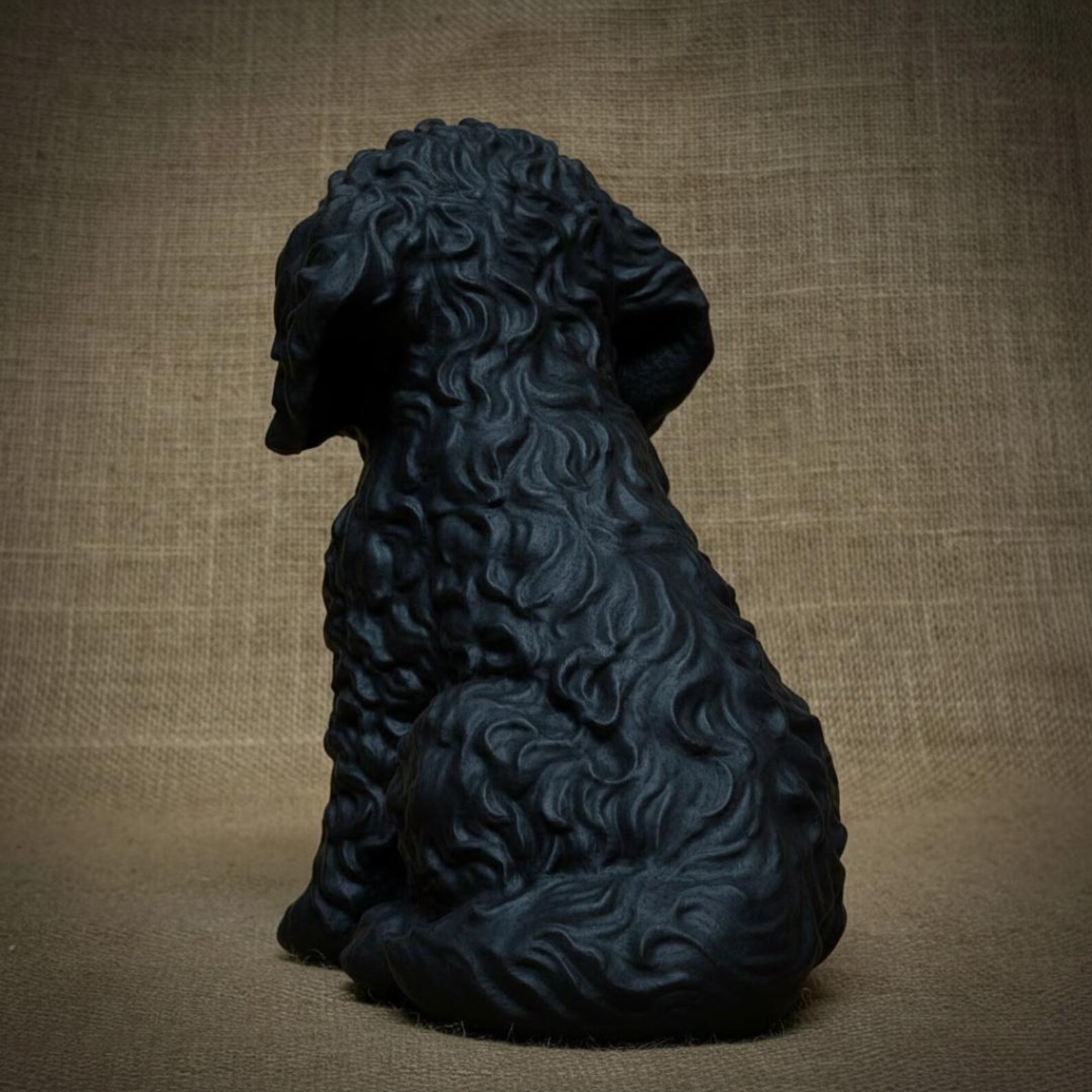Poodle Puppy Statue Concrete Dog Sculpture Stone Look Cockapoo Garden ...