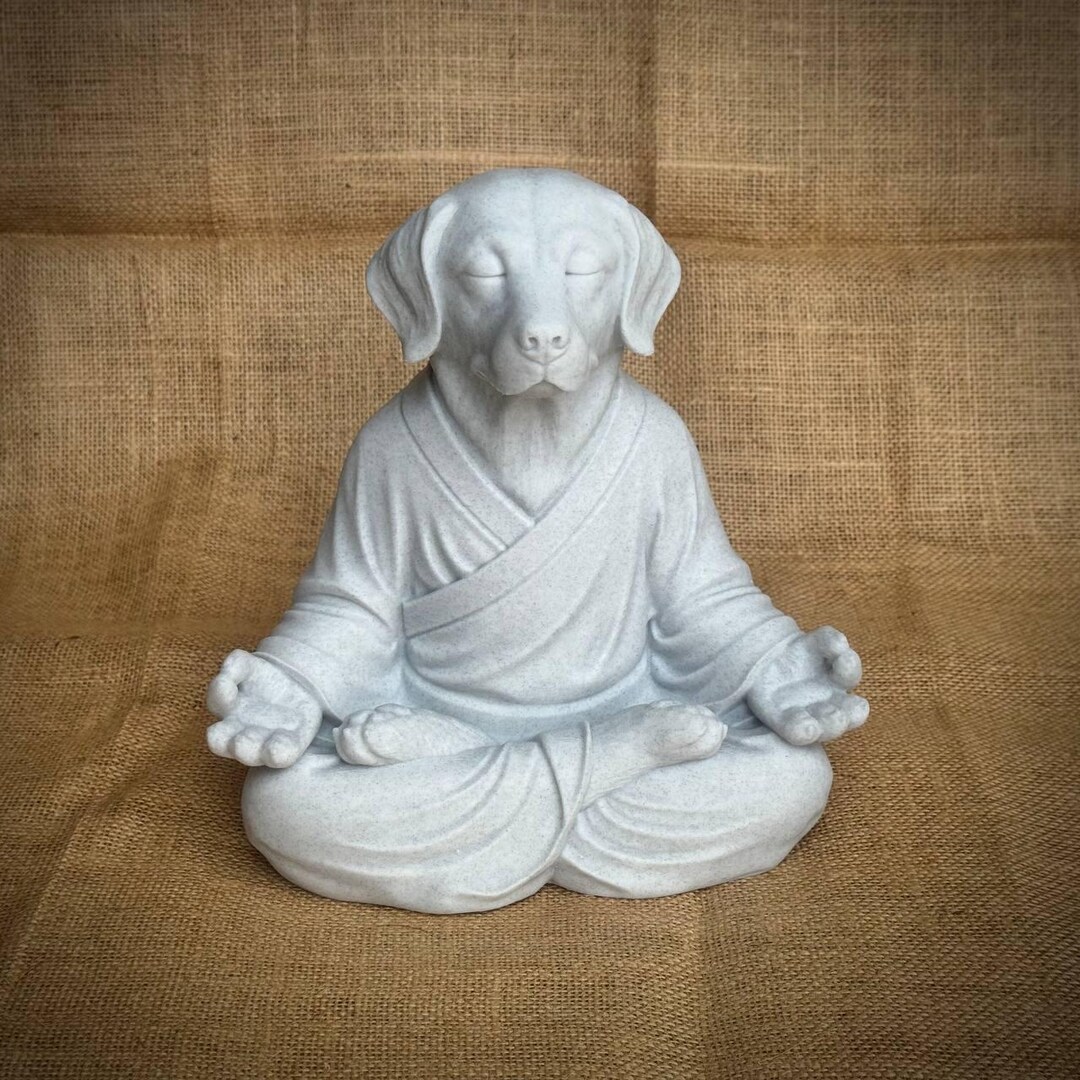 Zen Labrador Meditating Labrador Statue Yoga Animal Figurine Zen Home Decor Labrador ...