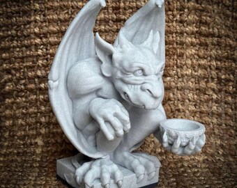 Concrete Gargoyle Statue Monster Figurine Winged Gargoyle Outdoor Garden Gremlin Stone Sculpture Yard Art Grotesque Statue Decor Unique Gift