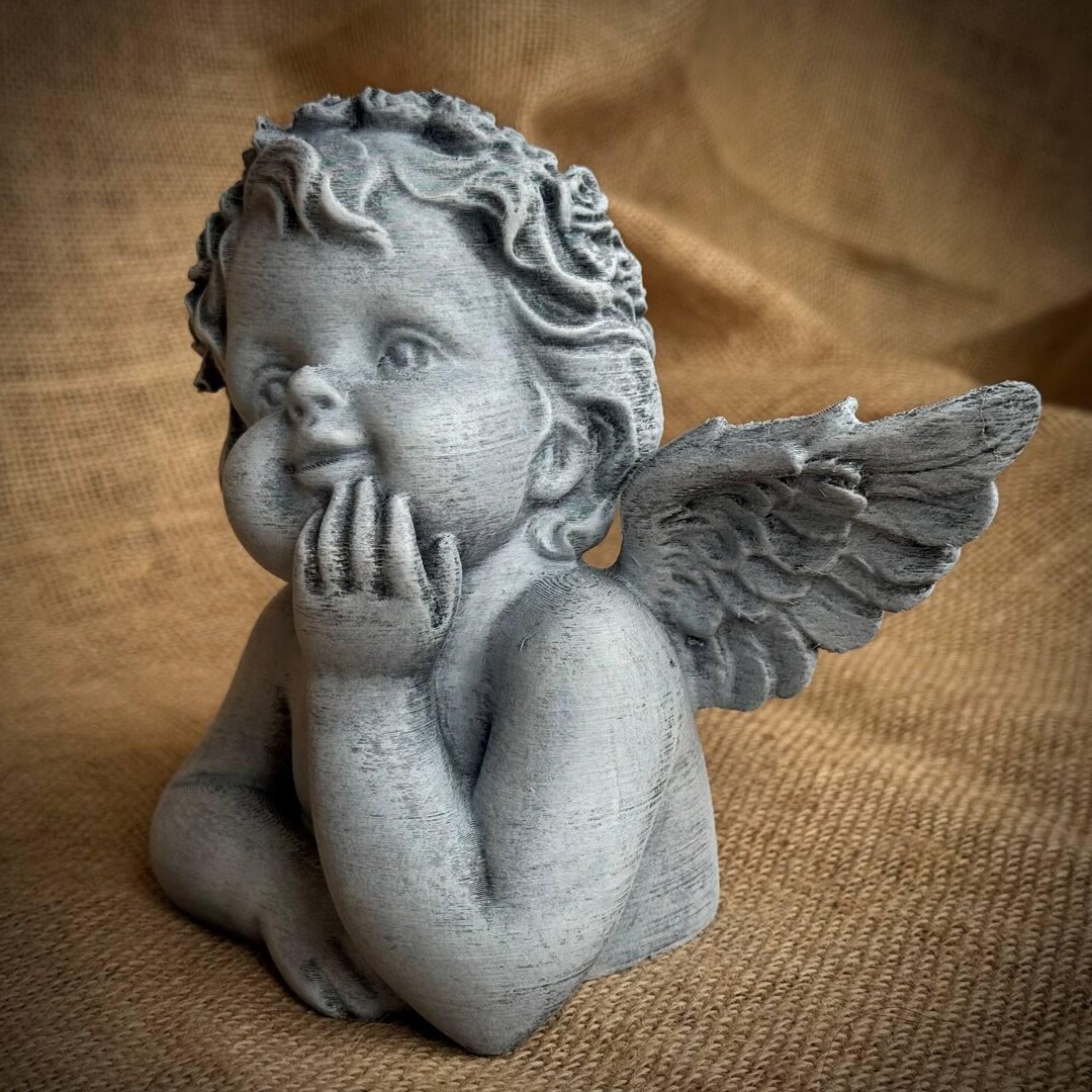 Cherub Statue Baby Angel Figurine Concrete Boy Angel Sculpture Child ...
