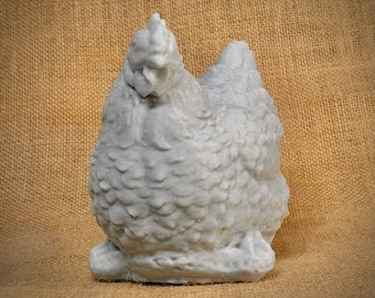 Hen Garden Statue Cemetery Chicken Figurine Rustic Yard Hen Decor  Farm Outdoor Sculpture Farmhouse Rooster Bird Figurine Country Yard Decor