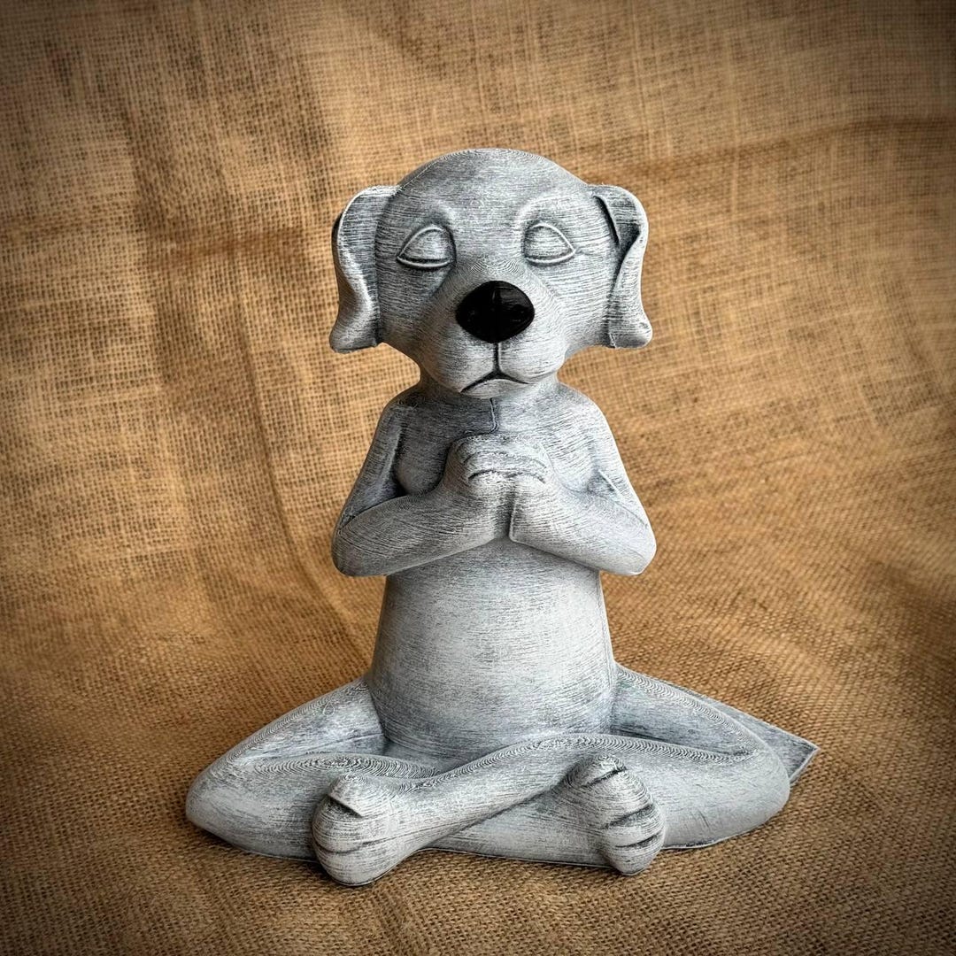 Zen Labrador Yoga Labrador Dog Statue Concrete Labrador Puppy Meditating Figurine ...