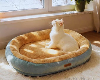 Cozy Calming Pet Bed for Small Dogs & Cats