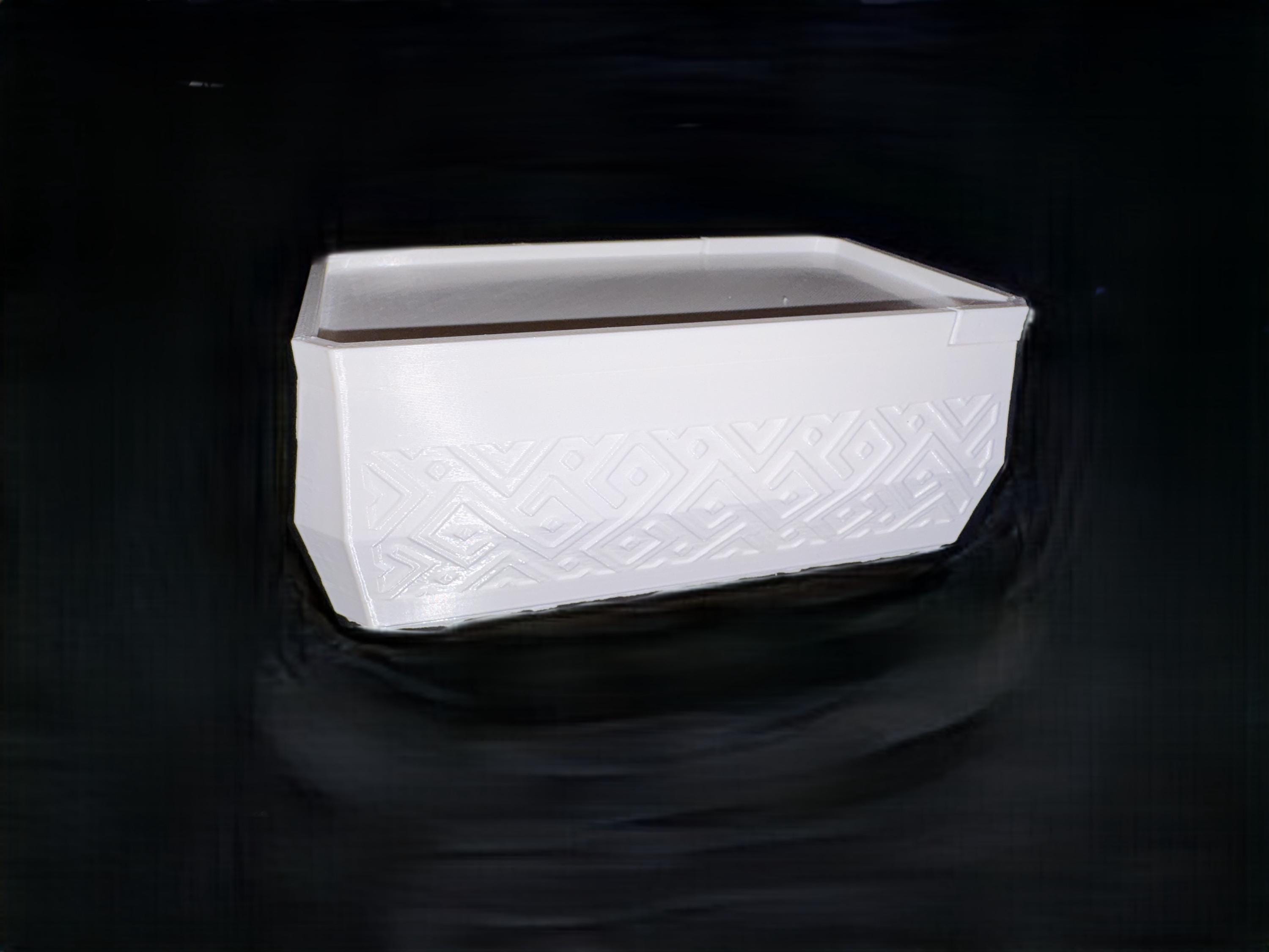 Récipient de rangement polyvalent blanc avec couvercle coulissant