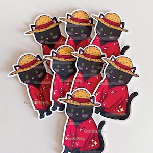Aizawa Sticker, Aizawa Cat Sticker, MHA Sticker, MHA Aizawa, Cute Cat Sticker, My Hero Sticker, Kawaii cat sticker, aizawa sleeping bag Strawhat Cat Sticker
