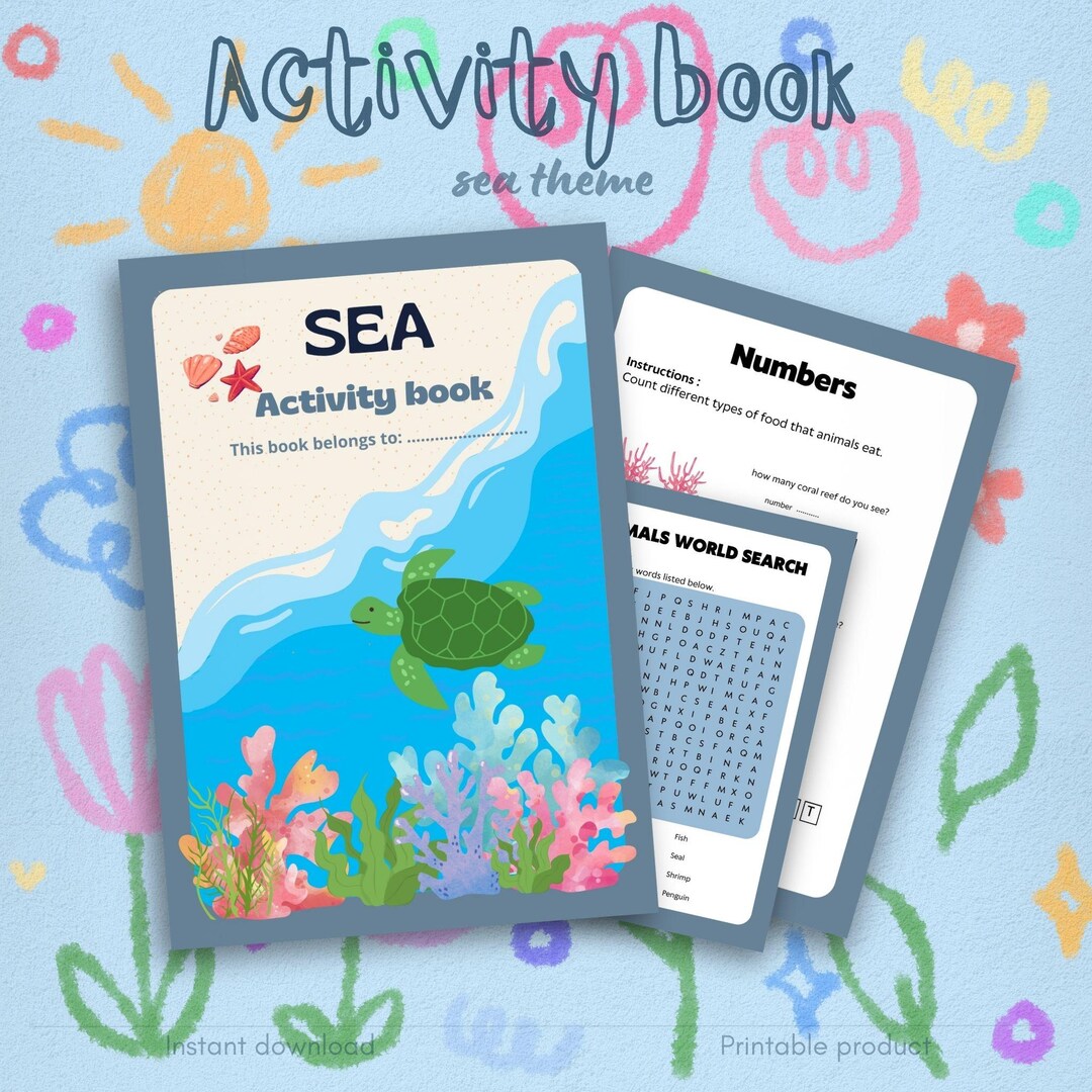 Sea Animals Activity Book – Homeschool Printable (PDF) - Etsy