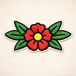 Flower Embroidered Patch Tropical Floral Appliqué Sew On Iron On Aloha Hawaiian Badge Accessory