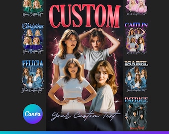 Editable Canva Bootleg T-Shirt Template Bundle (Digital Download)
