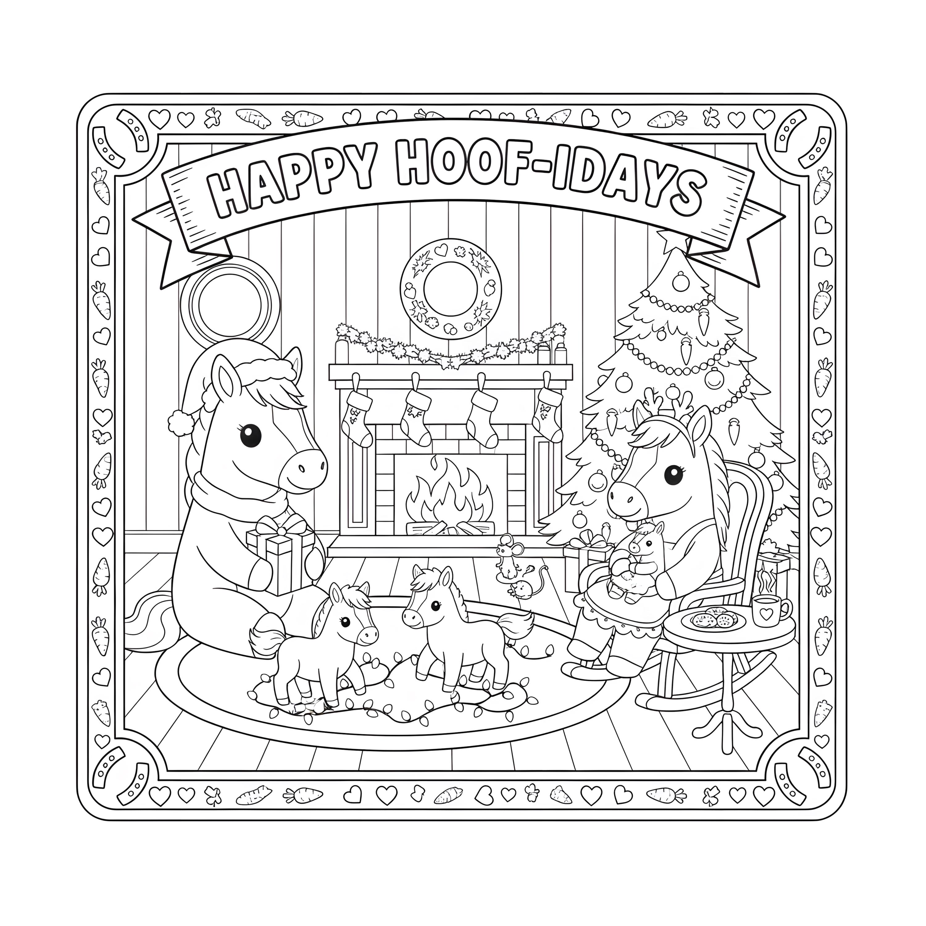 40 Fun Horse Crafts For Kids That Are Easy to Make 30 Christmas Horse Coloring Page, Holiday Printable, Christmas Activity…