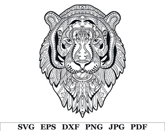 Download Geometric Tiger Head Etsy