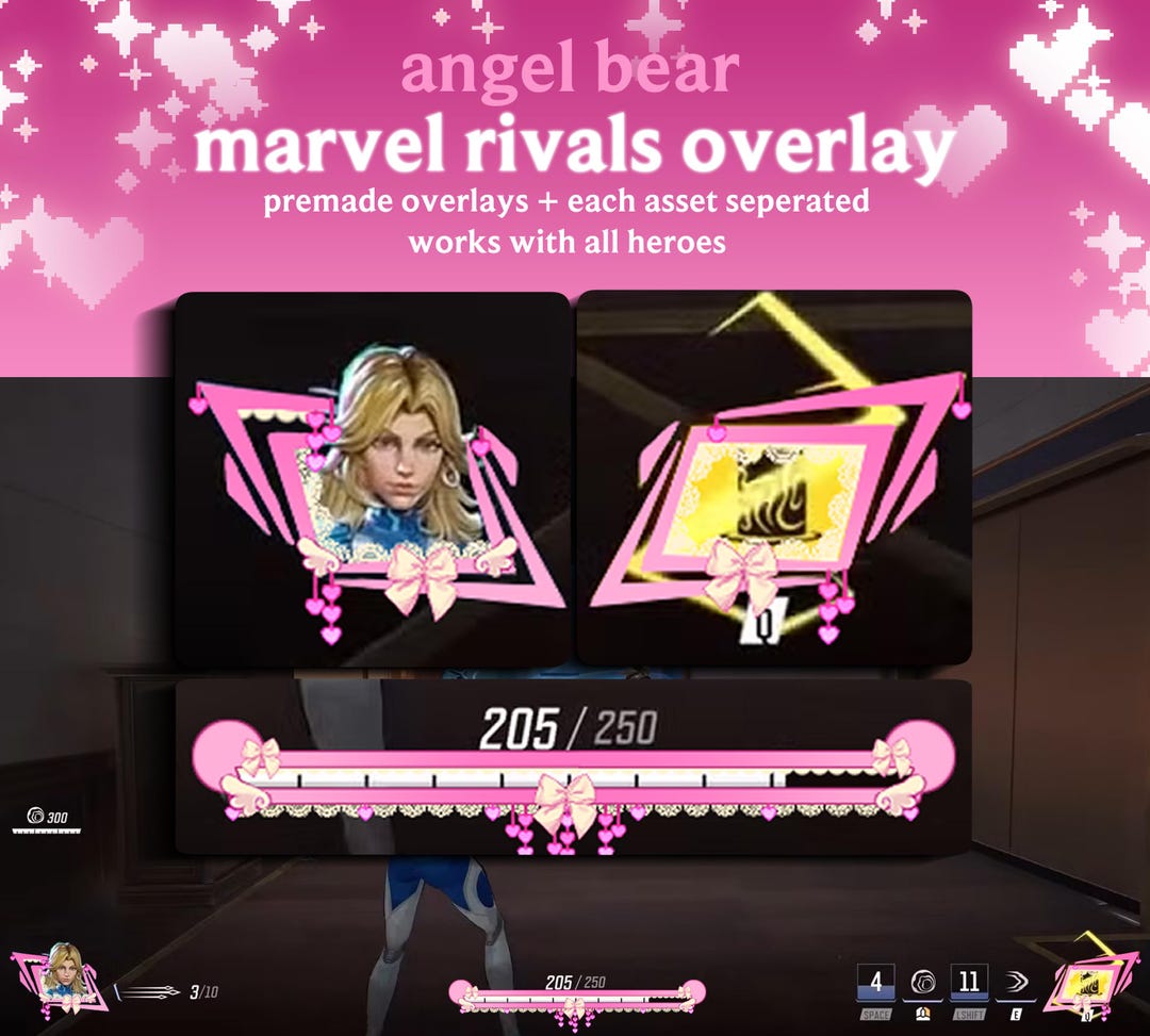 Marvel Rivals Hud Layout Angel Bear HUD Marvel Rivals Overlay | Hudsight - Etsy