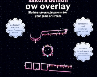 Sakura Demon OW HUD Overlay | For Gamers and Streamers