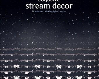 Coquette Animated String Lights | Light Chain | Twitch Decoration | Stream Asset | OBS | Streamlabs