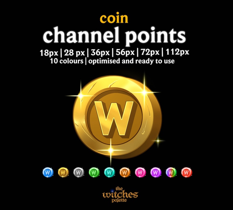 W Letter Coin | Alphabet | Channel Points - Etsy
