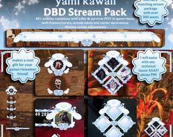 x40 Assets Yami Kawaii HUD Dead by Daylight Overlay | Perk / Menu Covers | Killer & Survivor | For Gamers and Streamers