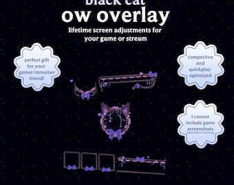 Black Cat OW HUD Overlay | For Gamers and Streamers