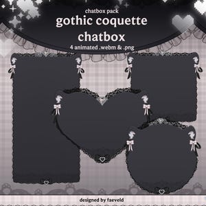 Gothic Coquette Animated Stream Chat Boxes