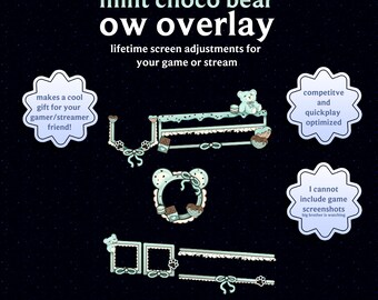 Mint Choco Bear OW HUD Overlay | For Gamers and Streamers