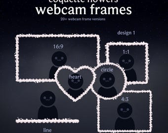 Coquette Flowers Webcam Frame Overlay | Cottagecore