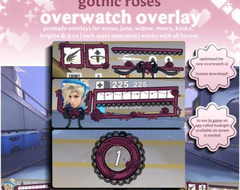 Superposición de Overwatch del HUD de rosas góticas / HUDSIGHT