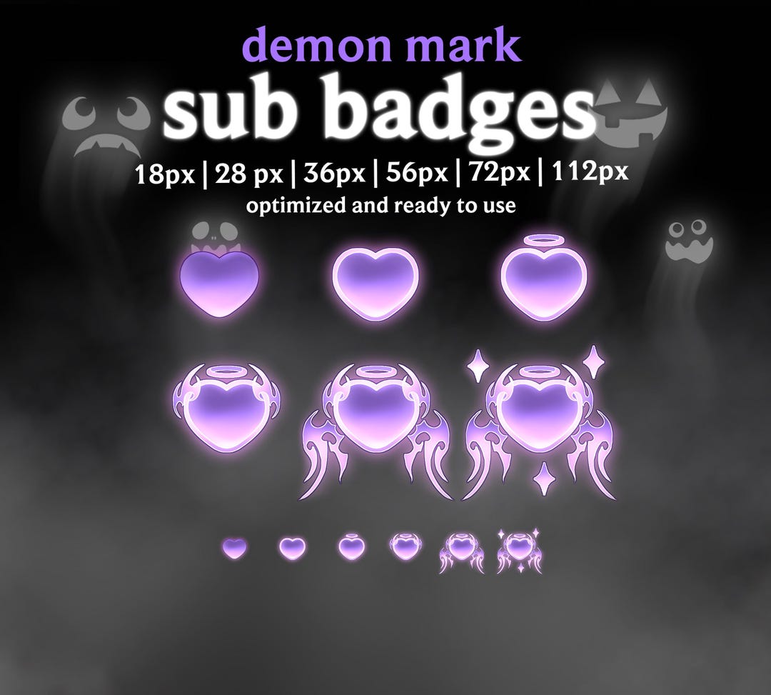 Purple Demon Mark Sub Badges | Cybersigilism | Succubus | Demon - Etsy