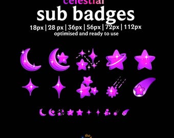 Purple Celestial Sub Badges