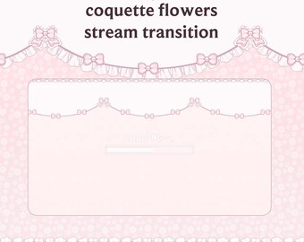 Coquette Flowers Animated Stinger | Stream Transition | OBS | Streamlabs