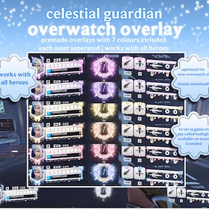 Celestial Guardian Bundle Mercy HUD Overwatch Overlay | HUDSIGHT  | Competitive