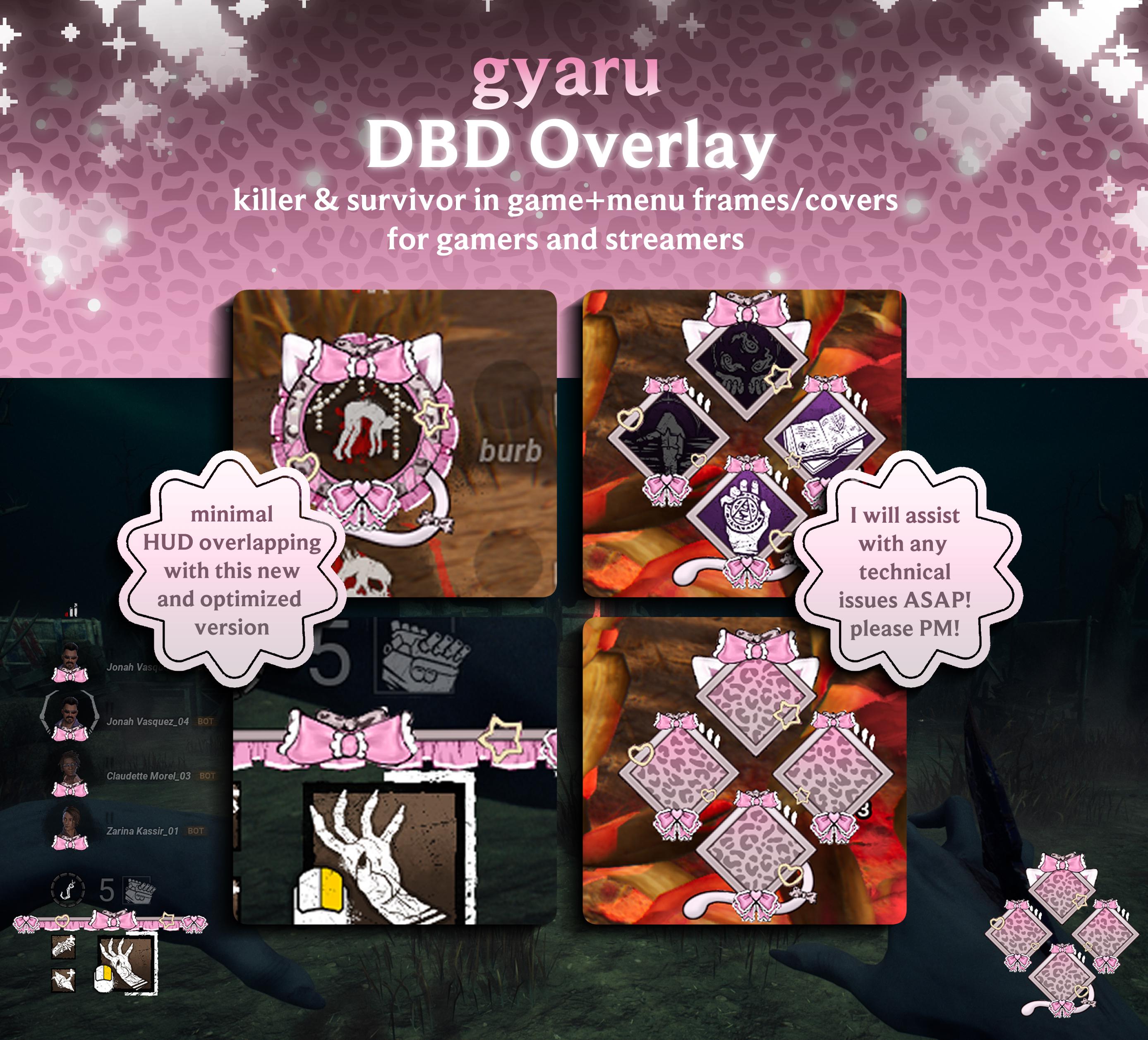 Gyaru HUD Dead by Daylight Overlay  | Perk Covers | For Gamers and Streamers