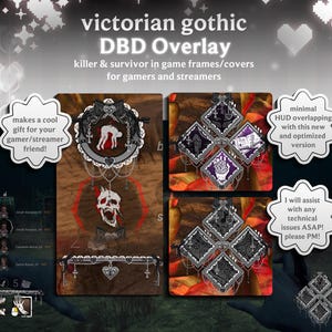 Viktoriansk gotisk HUD DBD-överlägg | Förmånsomslag | För spelare och streamers