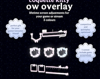 Coquette Kitty Pack OW HUD Overlay | For Gamers and Streamers