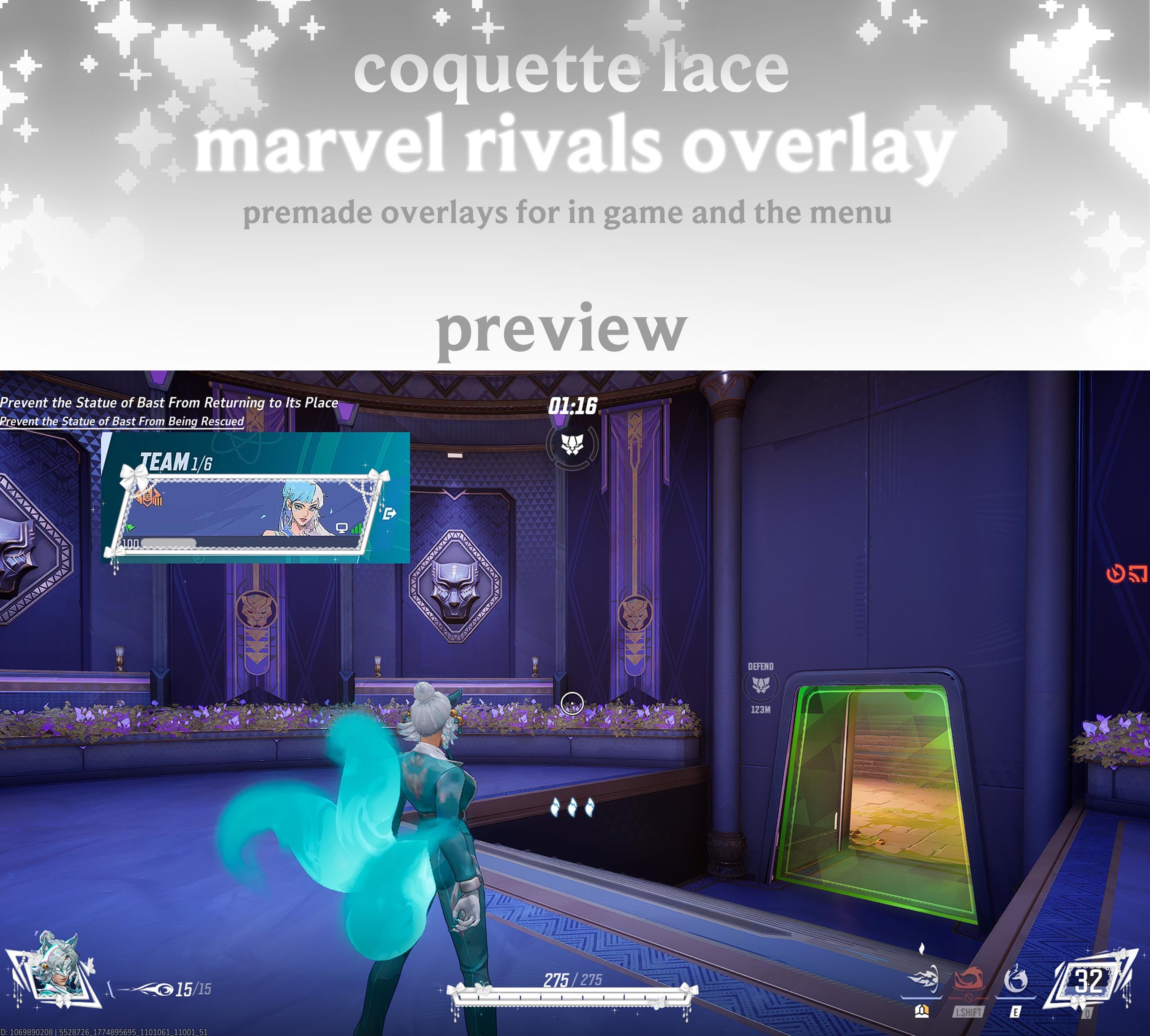 Marvel Rivals Hud Layout Coquette Lace HUD Marvel Rivals Overlay | In-game and Menu Overlay ...