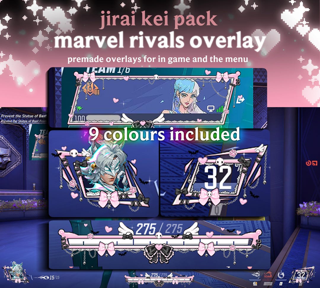 Marvel Rivals Hud Layout Jirai Kei Pack HUD Marvel Rivals Overlay | In-game and Menu Overlay ...