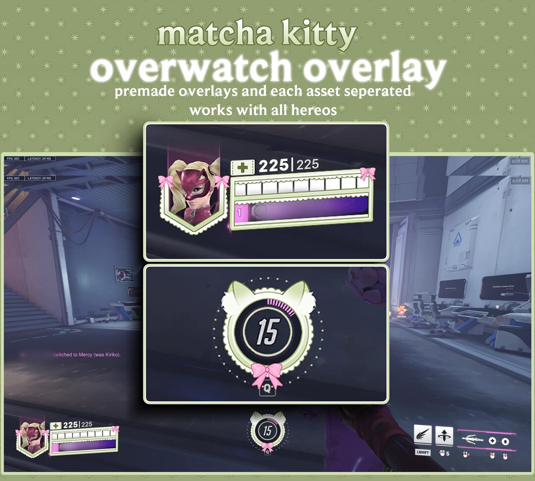 Matcha Overlay Rivals Matcha Kitty HUD Overwatch Overlay | HUDSIGHT - Etsy