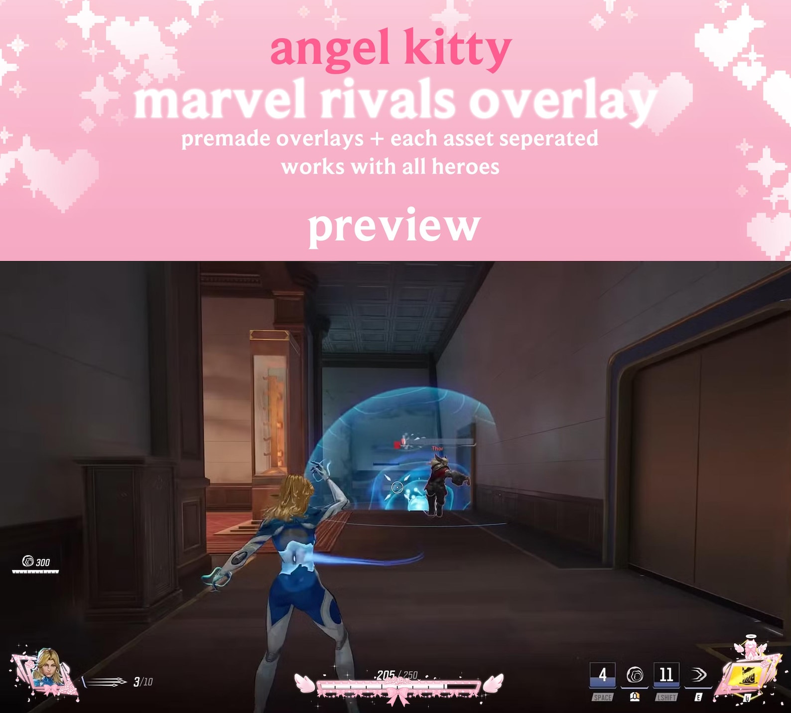 Angel Marvel Rivals Pink Angel Kitty HUD Marvel Rivals Overlay | In-game Overlay | Hudsight ...