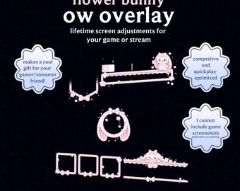 Flower Bunny OW HUD Overlay | For Gamers and Streamers