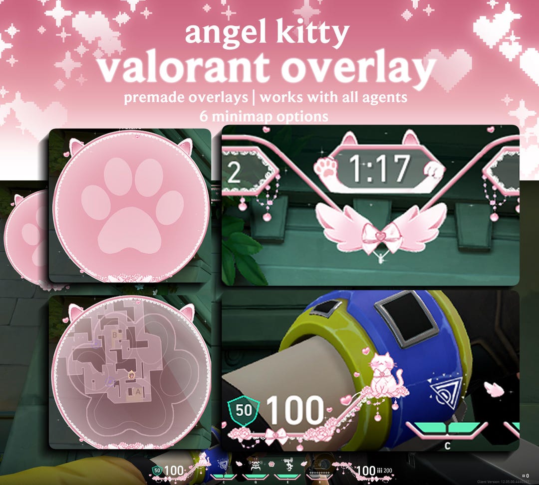 Angel Kitty HUD Val Overlay | Minimap Covers | for Gamers and Streamers - Etsy South Africa