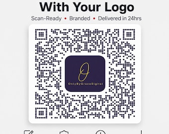 Benutzerdefiniertes QR-Code-Logo | Gebrandeter Business Scannable Link (Lieferung in 24 Stunden)