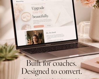 Life Coach Website Template | Feminine Canva Landing Page