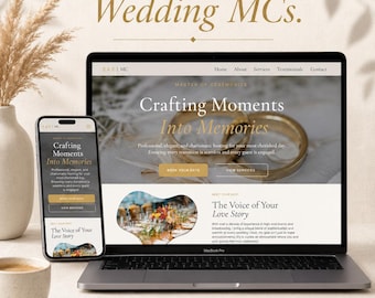 Canva Website Template for MC, Event Planner (Digital Download) | Landing page | Editable