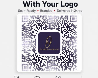 Custom QR Code Logo | Branded Business Scannable Link (Delivered in 24hrs)