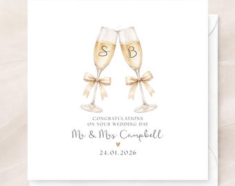 Personalised Wedding Card for Couple | Custom Initials Wedding Card | 2026 Wedding