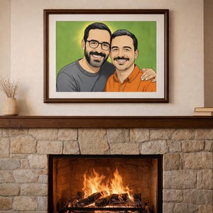 Custom Comic Style Portrait from Photo, Bold Cartoon Artwork, Personalised Birthday or Couple Gift