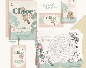 Storybook Bear Birthday Party Bundle | Woodland Theme (Digital Download)