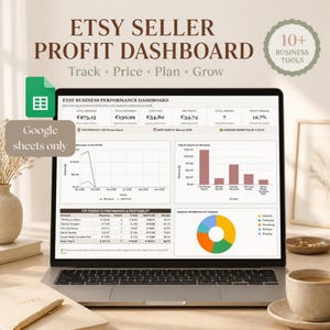 Etsy Seller Finance Spreadsheet | Google Sheets Profit Tracker, Sales Tracker & Pricing Calculator