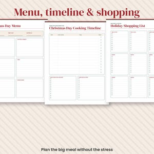 2026 Christmas Planner Printable, Holiday Budget, Gift Tracker, Menu (Digital Download) image 5